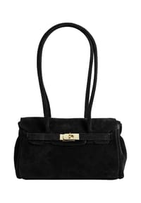 forty° - Handtasche Lanverra Echt Leder, Made In Italy - dunkelbraun