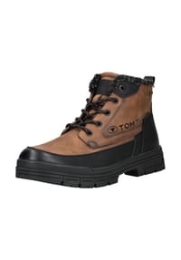 TOM TAILOR - Lederimitat Stiefelette - Cognac