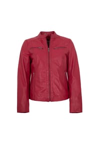 JILANI - Damen Lederjacke Lammnappa rubin rot - rubin rot