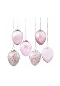 LOBERON Osterei 6er Set Cataleya rosa - Osterdekoration - rosa