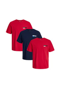 JACK & JONES - T-Shirt 3er Pack Corp - Black / small print