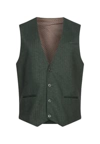 JEFF - Anzugweste JFLuke - Green Herringbone