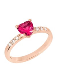 DoDo HEART - Damen Ring, 375er Roségold mit 6 Diamanten zus. ca. 0,13 Karat - ROSÉGOLD