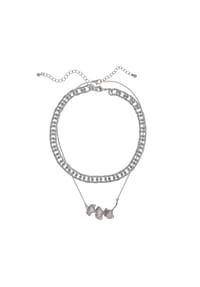 Steuer Modeschmuck - Collier Metall - silber