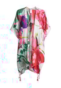 MANGUUN - Poncho, Quasten, für Damen - 0 ROSE