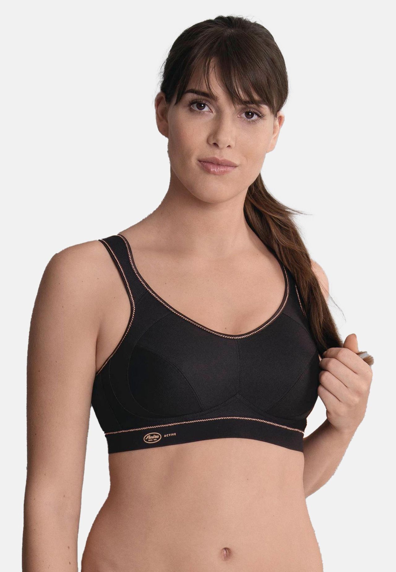 Anita Extreme Control Sport-Bh, Starker Halt, Feuchtigkeitstransportierend, FüR Damen, Schwarz, 65D