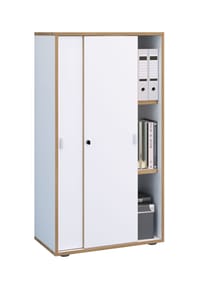 VCM. - Büroschrank mit 3 Fächern | moderner Aktenschrank mit Schiebetüren | Maße ca. H. 110 x B. 60 x T. 37 cm– Salia 3-Fach - Anthrazit
