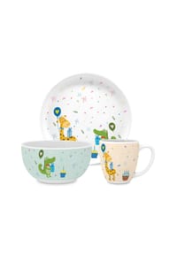 ppd - Geschirrset Croco&Giraffe Kids Set, 3-tlg. - Mehrfarbig