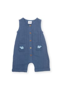 KITE - Baby Little Whale Latzhose Bio-Baumwolle - blau