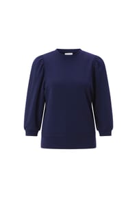 rich&royal - Sweatshirt Puff Sleeve, 3/4-Arm, für Damen - 781 MIDNIGHT BLUE