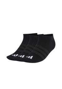 adidas - Unisex Sneaker Socken, 3er Pack - Thin & Light Sportswear No-Show Socks, Logo, einfarbig - Schwarz