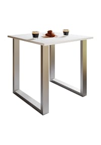 VCM. - Premium Holz Esstisch | H. 76 x B. 80 x T. 50 cm | Küchentisch Speisetisch Tisch Xona U - Silber / Anthrazit