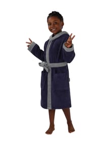 normani® - Frottee Kinderbademantel aus Bio-Baumwolle - Blau