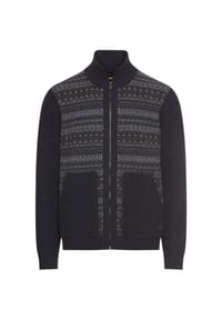 camel active - Strickjacke mit Stehkragen - Navyblau