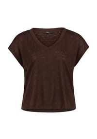 zero - Kurzarm-Shirt mit V-Ausschnitt - 5499 FIR GREEN