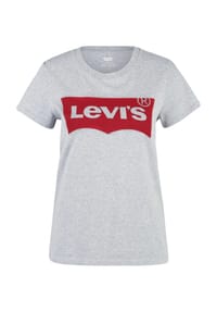 Levi's® - T-Shirt, Logo-Print, Rundhals, casual, für Damen - 86 GRAU