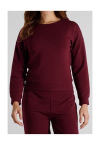 TOM TAILOR - Sweatshirt, Rundhals, für Damen - 420 ROT-MITTEL-UNI