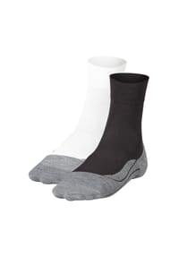 FALKE - Damen Socken 2er Pack - Ergonomic Fitness Laufsocken, Sport System, 37-42 - Schwarz/Grau (3010)