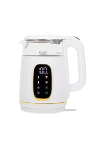 COFI - AD 1305 WG Wasserkocher 2200 W - 5 Temperatureinstellungen, 360°-Sockel - Weiß/Gold 25 × 21 × 15,5 cm