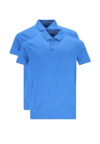 hajo - Poloshirt 2er Pack Pique - Admiralsblau