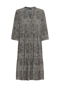 MANGUUN collection - Volantkleid, knielang, für Damen - ABSTRCT PRNT GREEN