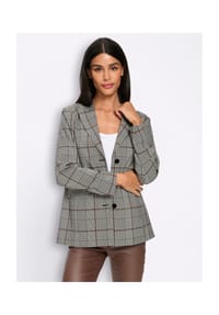 heine - Karo-Blazer - champagner-schwarz-kariert