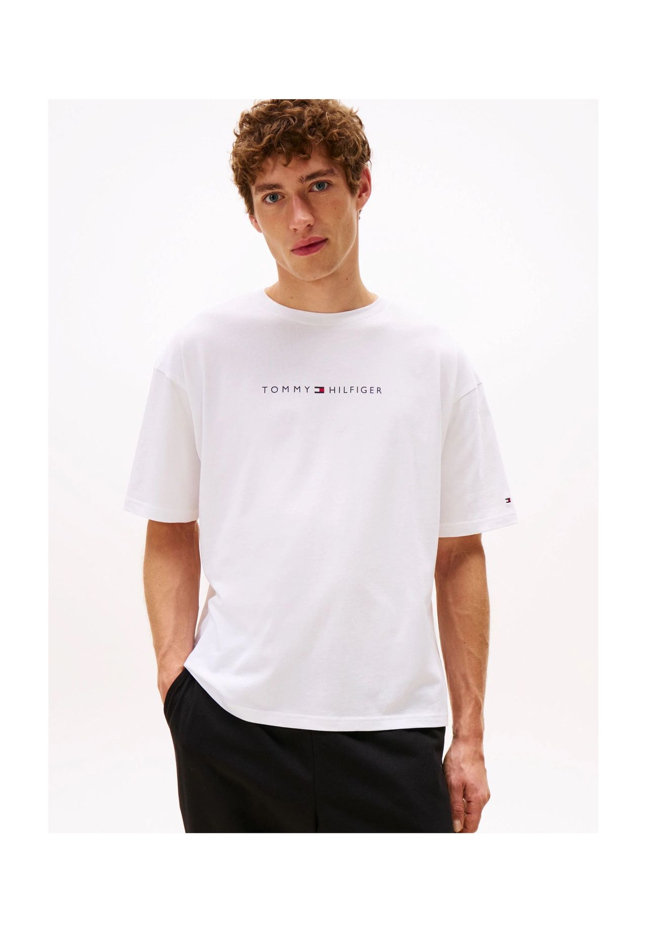 Tommy Hilfiger Herren T-Shirt Baumwolle Weiss XL - Bild 5