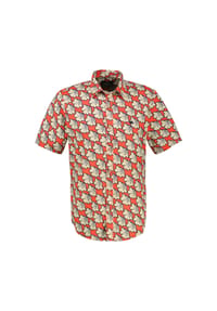 LERROS - Kurzarmhemd mit floralem All-over-Print - VIVID RED