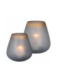 LOBERON Windlicht 2er Set Nilorav blau - Windlicht Set - blau
