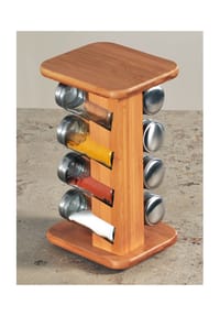 KESPER® Gewürzkarussell, 8 Gläser - BAMBUS - NATUR