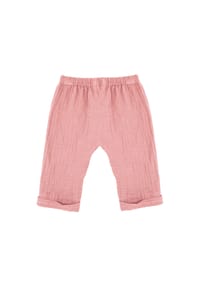 maximo® - GOTS BABY-Krempelhose Musselinstoff - altrosa
