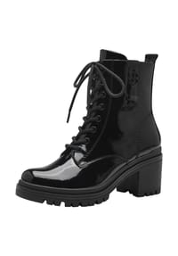 s.Oliver - Lederimitat Stiefelette - Schwarz Lack