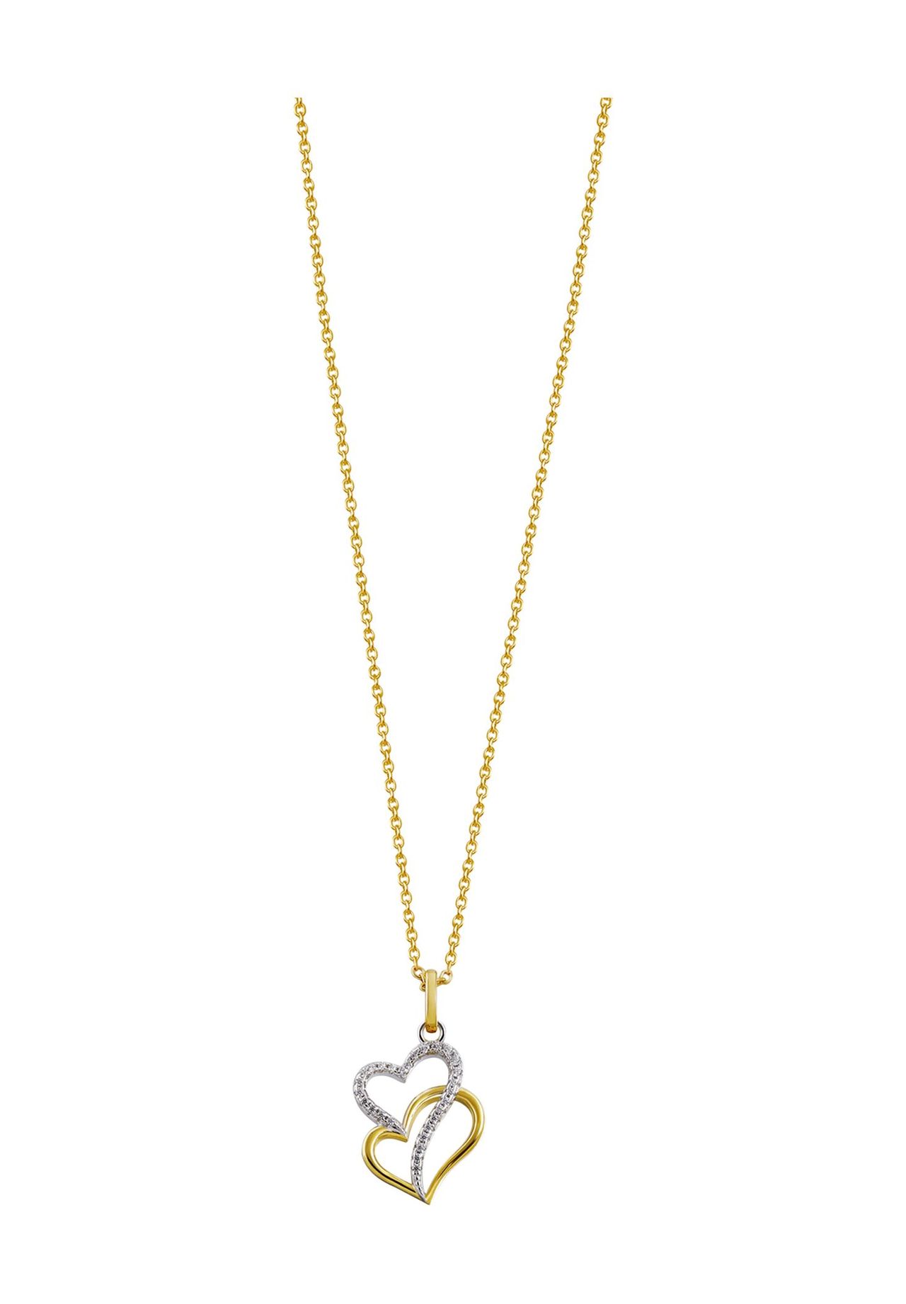 Xenox Damen Kette Mit AnhäNger, 925Er Silber, Bicolor