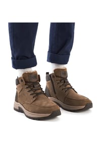 rieker - Winterstiefel, Zuglasche, Leder, für Herren - ESCHE/BRAUN/BISO