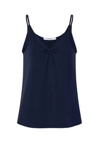 MYJAMA - Pyjamashirt Ciara mit Raffung - frozen blue
