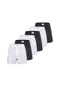 Lakeford & Sons - Boxer American Boxershorts Herren 6-Pack in klassischen Designs - dunkelblau/hellblau