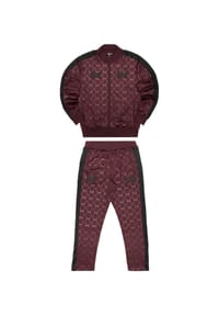 TAPOUT® - Herren Trainingsanzug normale Passform PUNKASS TRACK - Black/Red