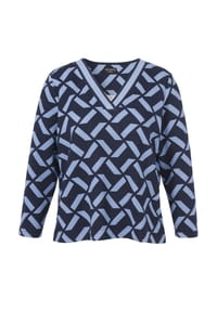 VIA APPIA -DUE- - Sweatshirt mit geschmücktem Slogan - indigo / rauchblau