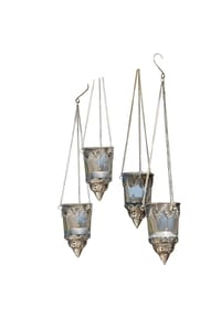 LOBERON Windlichter 4er Set Céleste klar/silber - Windlicht - klar/silber