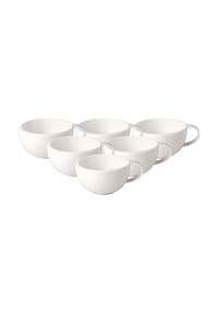 Villeroy & Boch Kaffeetasse NewMoon 190 ml 6er Set weiß - NEWMOON - weiß