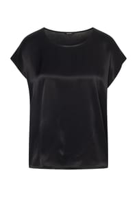 MORE & MORE - Shirt, Rundhals-Ausschnitt, Satin-Vorderseite, für Damen - 0041 OFF WHITE