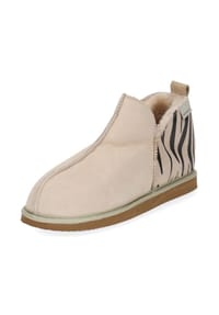 Shepherd's - Leder Hausschuhe - Beige/Schwarz