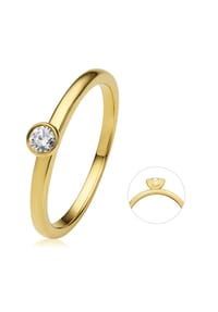 ONE ELEMENT Timeless Diamonds - 0.1 ct Diamant Brillant Ring aus 585 Gelbgold - gold