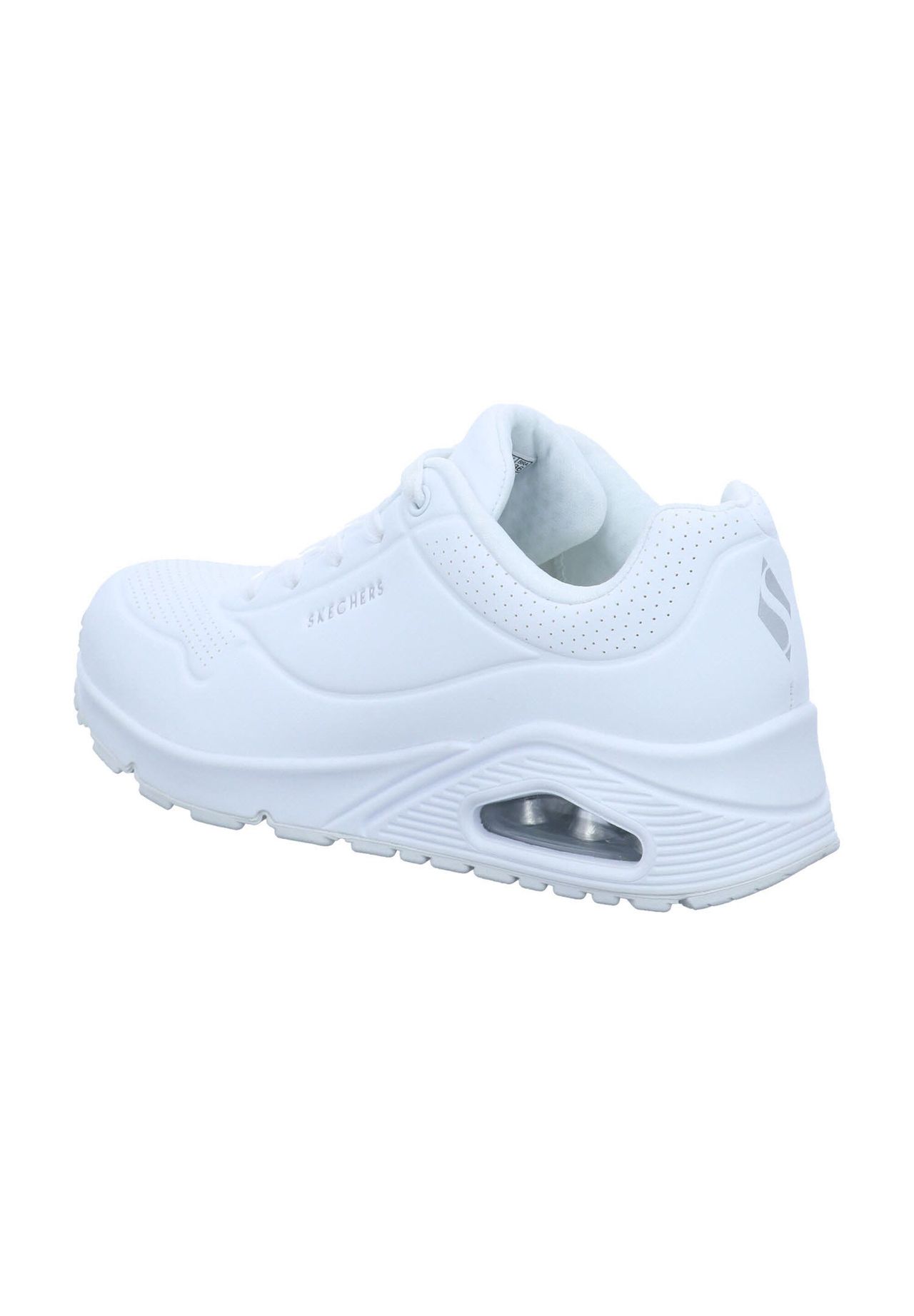 Skechers® Uno Sneaker "Stand On Air", Lederimitat, SchnüRung, FüR Damen, Weiß, 39