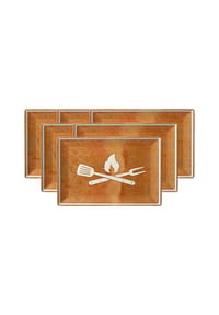 Ritzenhoff & Breker Platten Rusty 30 x 20 cm 6er Set braun - RUSTY - braun