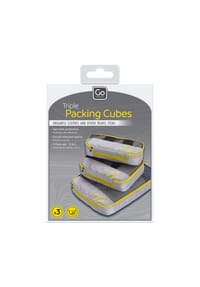 Go TRAVEL PACKING CUBES - Packtaschen-Set, Reißverschluss - YELLOW