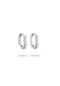 Thomas Sabo - Creolen mit weißem Zirkonia - silberfarben