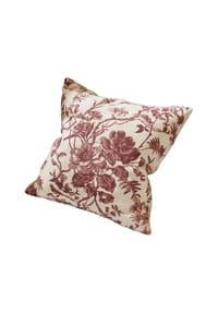 LOBERON - Kissenhülle Rosanique bordeaux/creme - bordeaux/creme