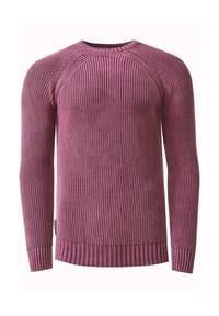 RUSTY NEAL® - Strickpullover im einfarbigen Design - Anthrazit