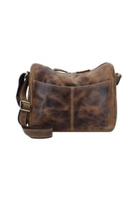 GREEN BURRY Vintage - Vintage Umhängetasche Leder 30 cm - brown